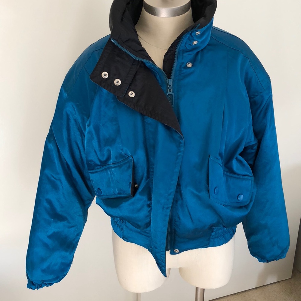 Vintage Ski Bomber Teal